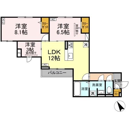 ドムスクレスト森野 間取り