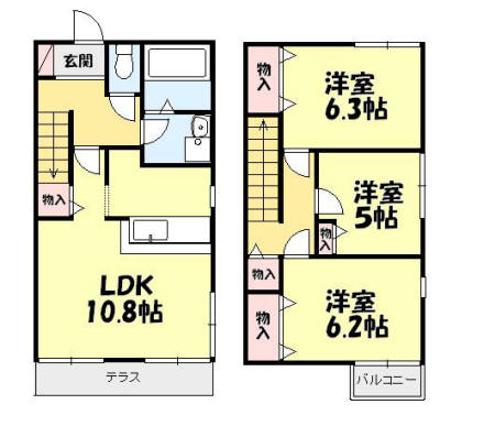 クローバーズヒル　Ａ 間取り