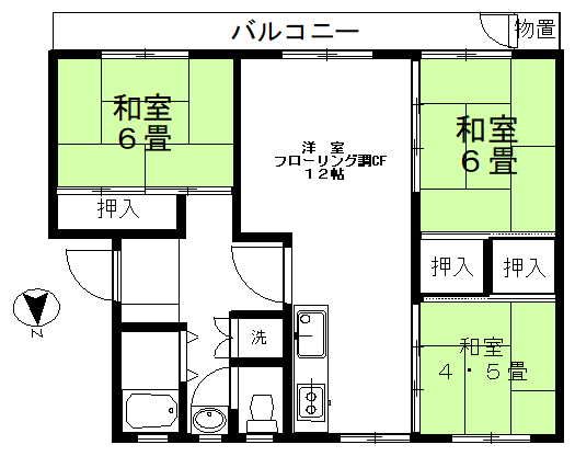 青葉台住宅団地１２号棟 間取り