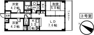 ライオンズマンションつきみ野の森第２ 間取り