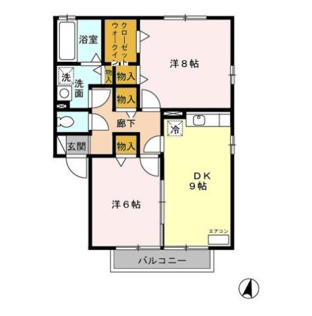 リビングタウン大和南　Ｂ 間取り