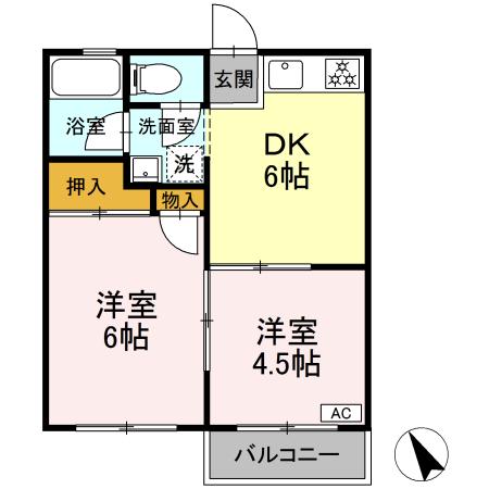 コーポふじⅡ 間取り