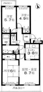 エスポワール松風台Ⅱ番館 間取り