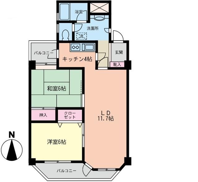 東急たなドエリング　Ｂ棟 間取り
