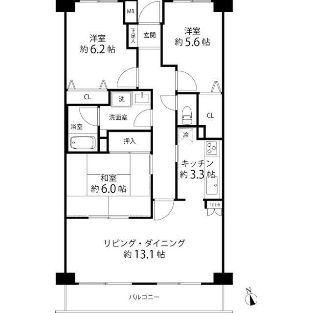 Ｔ’ｓ　ｇａｒｄｅｎ横浜岸根公園 間取り
