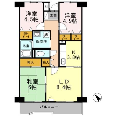 グローリーヒルズⅡ 間取り