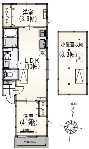 サンライズ成瀬A棟 間取り
