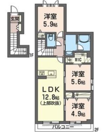 ラヴォーグ　Ⅱ 間取り