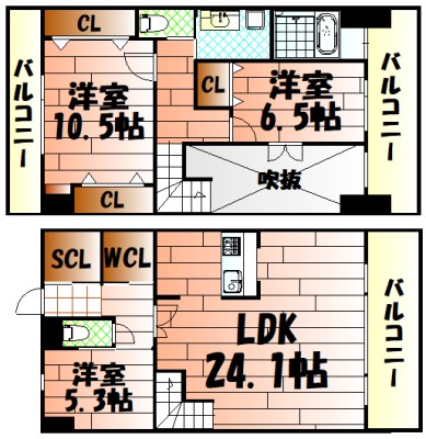 Bay Side Asano ベイサイドアサノ 間取り