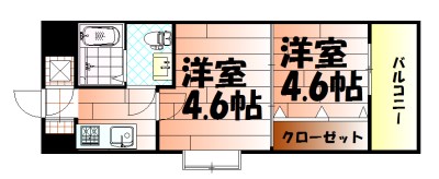 No.47　PROJECT2100小倉駅 間取り