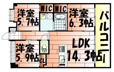 ウイングス八幡駅前 間取り