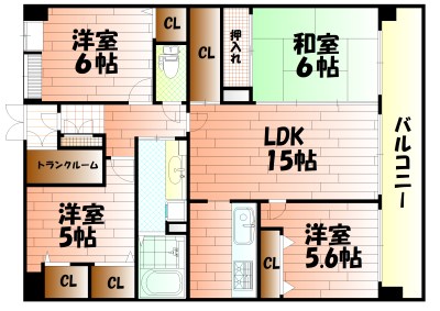 グランドパレスロイヤルコート大手町 間取り
