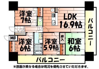 シャトレ大手町N棟 間取り