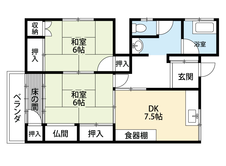 青山荘B 間取り