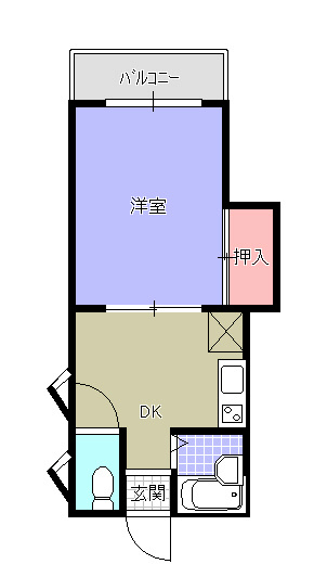 ハイツ下到津 間取り