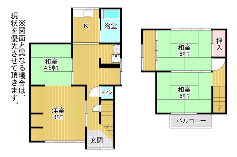 古前二丁目18番貸家 間取り