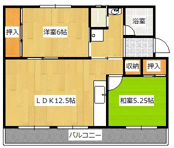ヴィラナリー中間Ⅱ2号棟 間取り