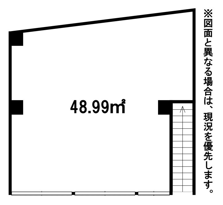 古前一丁目貸店舗　一階 間取り