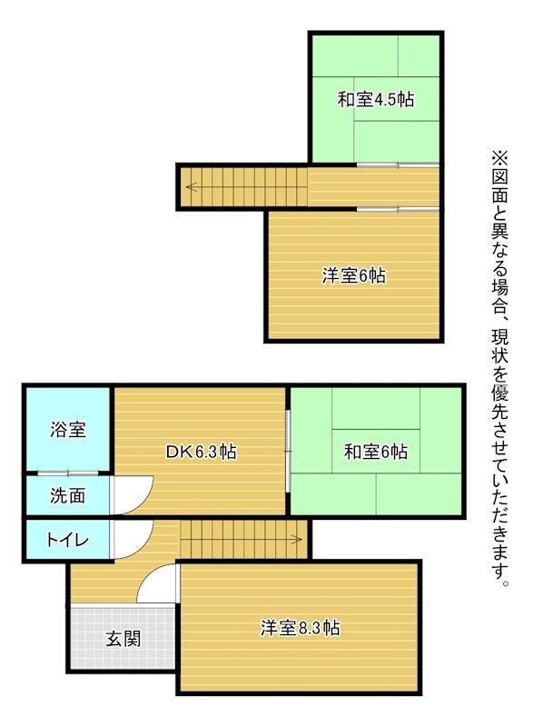 上藤松三丁目貸家 間取り