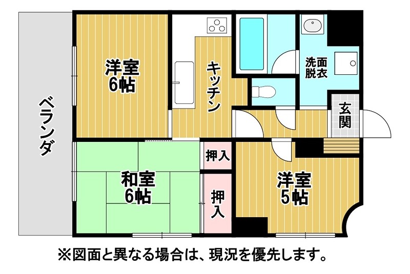 ビブレ西小倉A館 間取り