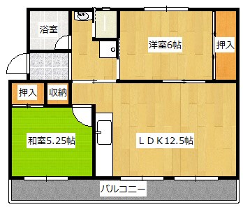 ヴィラナリー中間Ⅱ1号棟 間取り