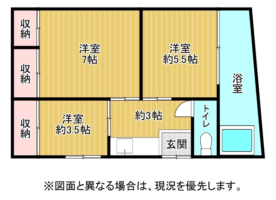 勝山一丁目10番貸家 間取り