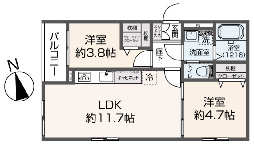 Delica城野 間取り
