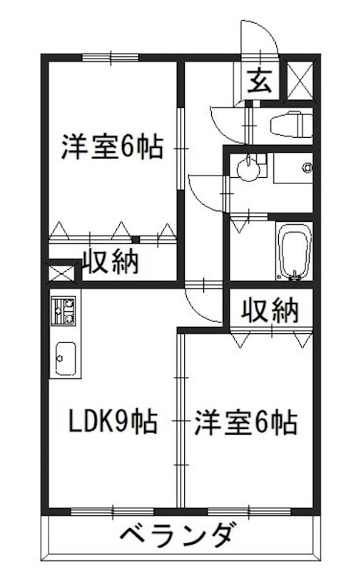 エザンス豊田 303号室 間取り