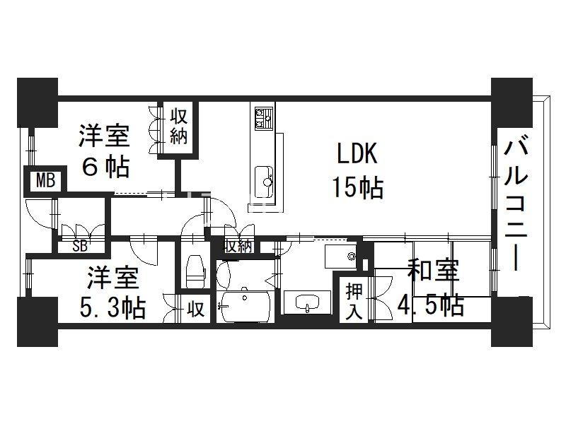 グランマークシティ東向日駅前 間取り
