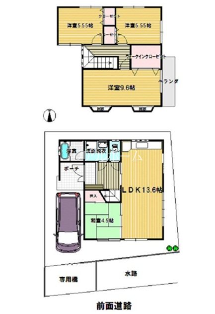 桂南巽町貸家 間取り
