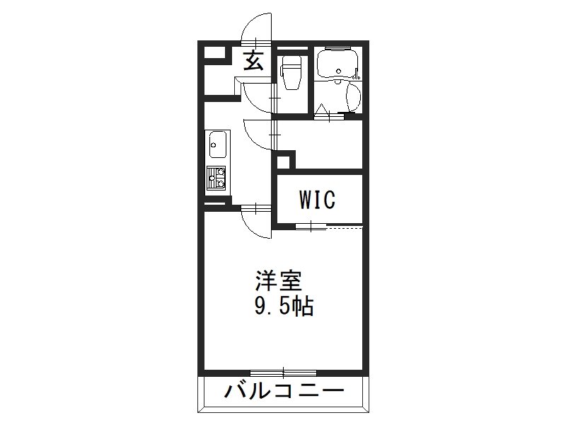 サウスフォリア 102号室 間取り