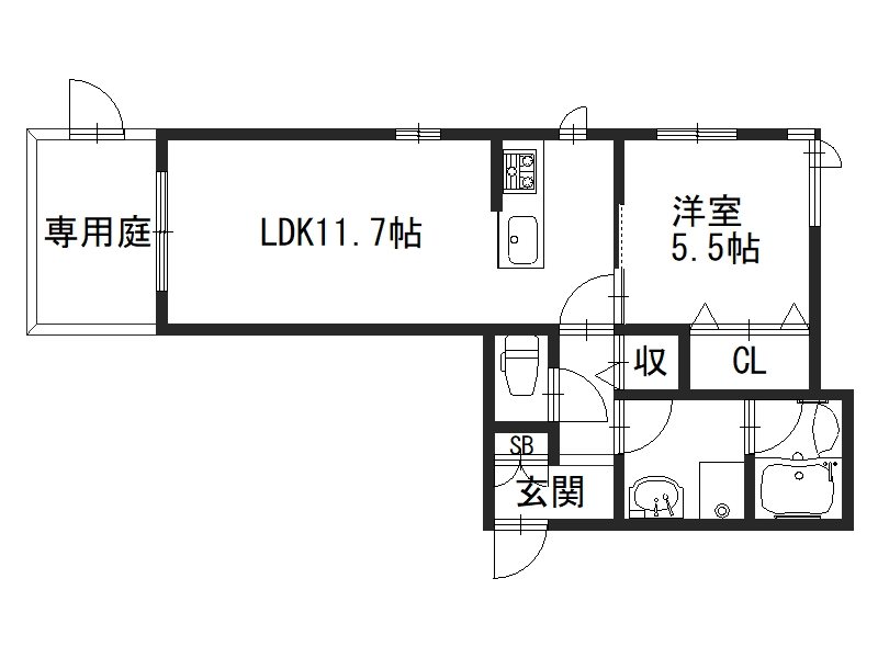 シャーメゾンロペ 103号室 間取り