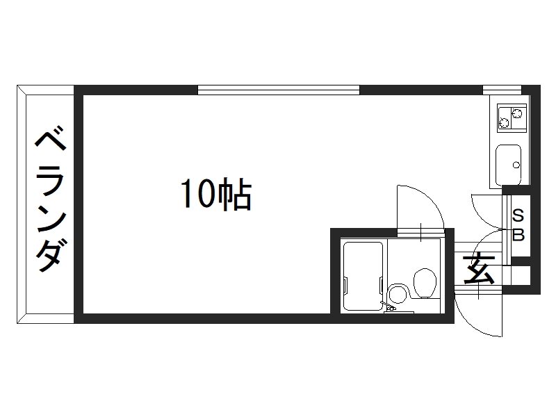 ドミール桂 210号室 間取り