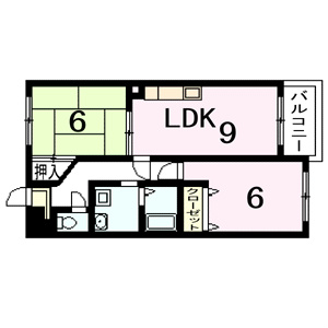 メルべーユ桂 105号室 間取り