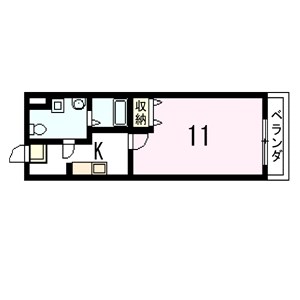 アン・レーブ 402号室 間取り