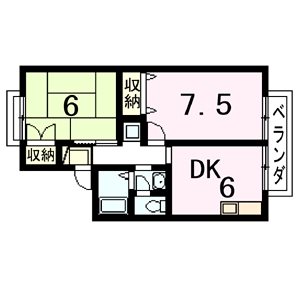セジュール松月 B202号室 間取り