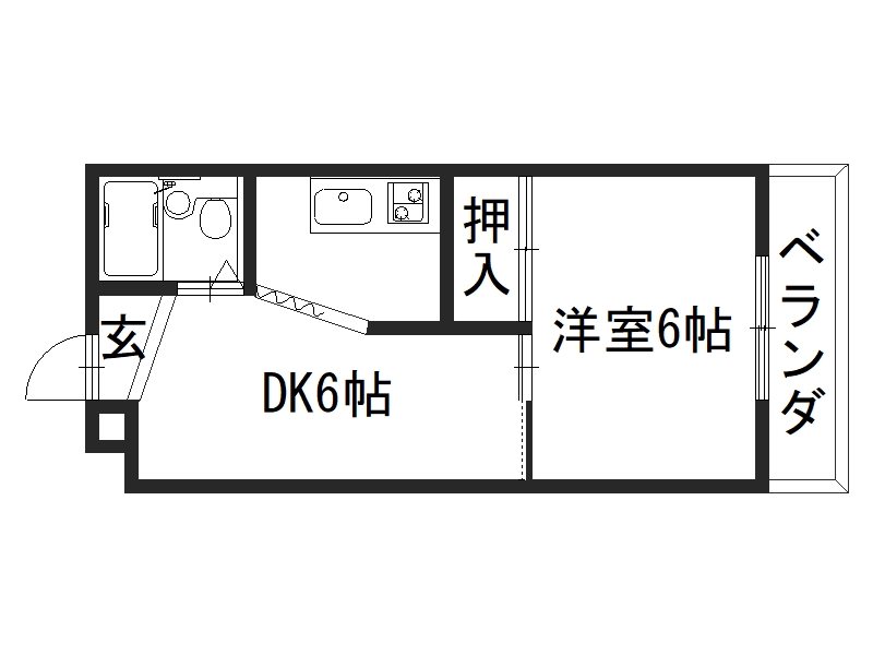 ムーンヒルズ蘭 2-A号室 間取り