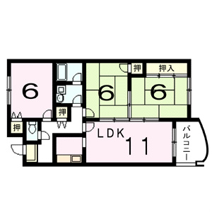 ローファスパートⅡ 間取り図