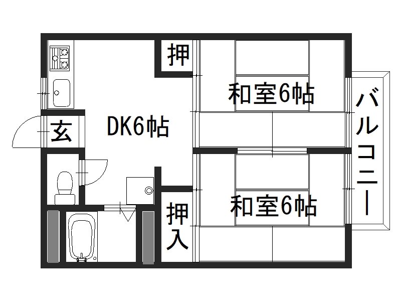 清水セカンドハイツ 203号室 間取り