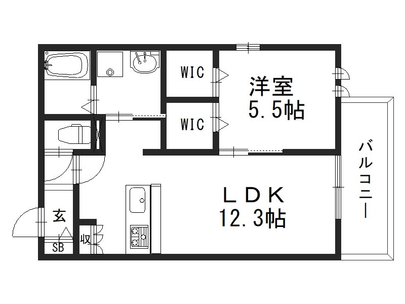 APPARTEMENT　四季 201号室 間取り