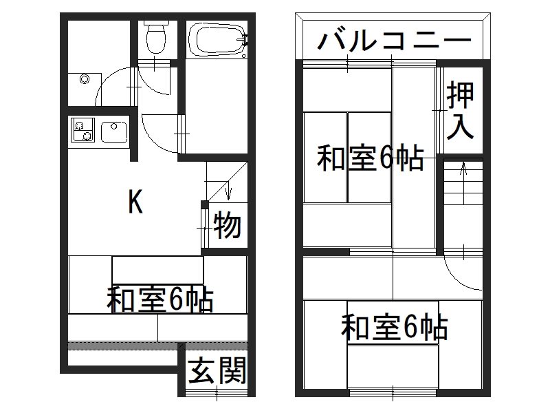 塩田前泓町貸家 間取り