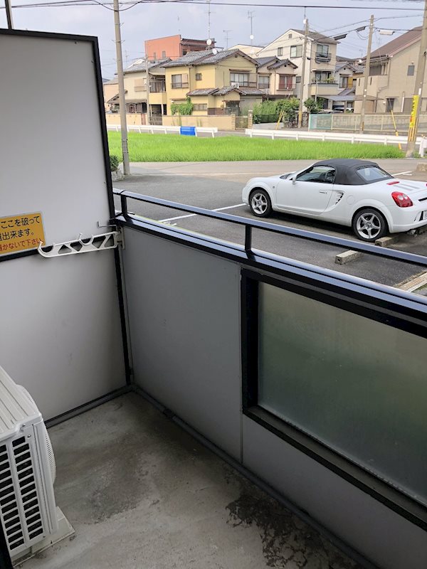 マンション角屋 ベランダ