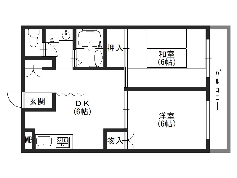 コートヴィレッジ洛西 A205号室 間取り