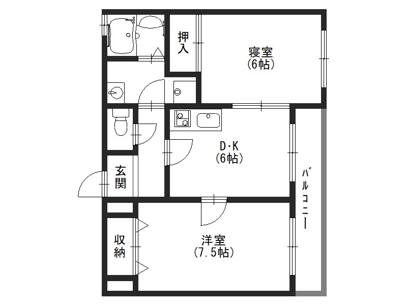 DAKOTA HOUSE 201号室 間取り