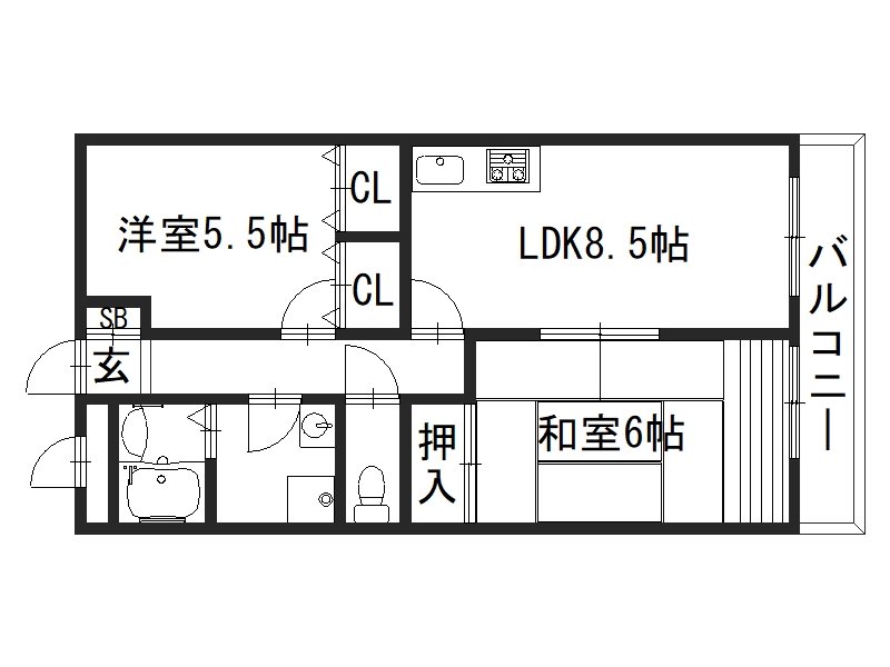 ラスヌベス 402号室 間取り