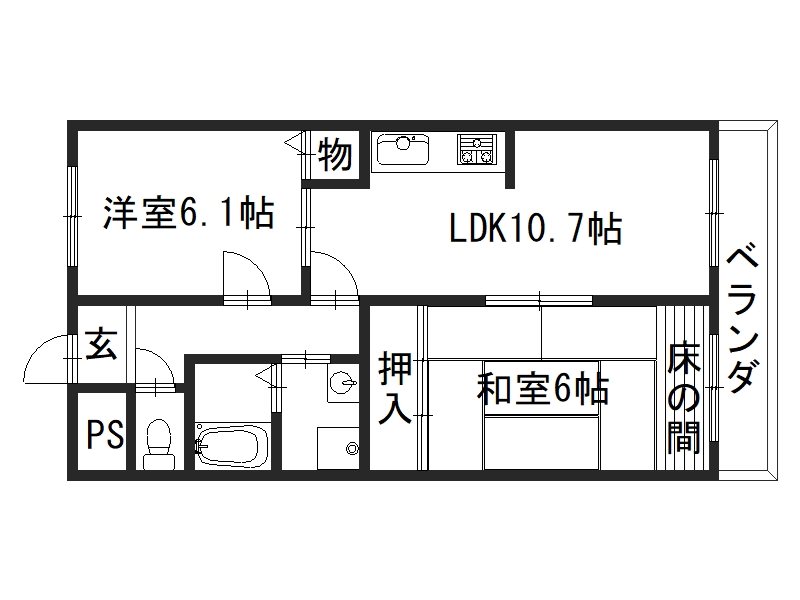 Ｍ・レヴエンテ 201号室 間取り