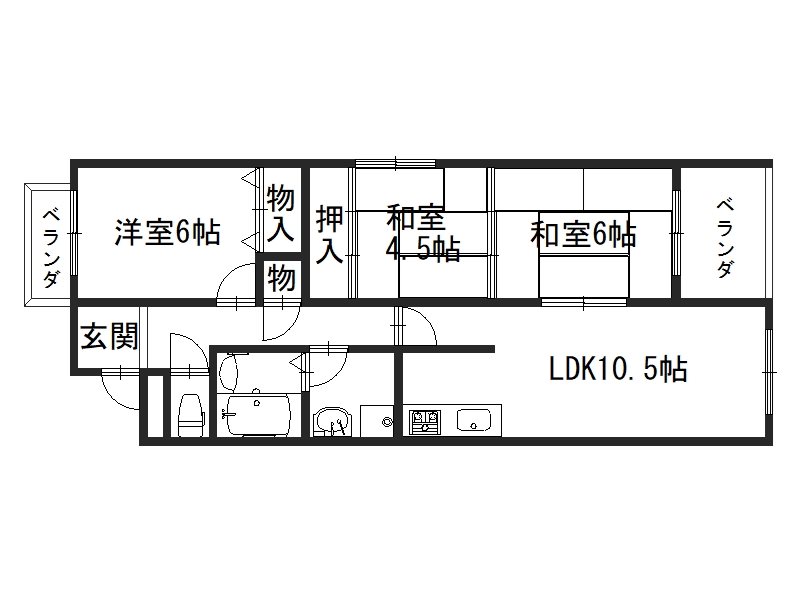 ヴェルデ三番館 307号室 間取り