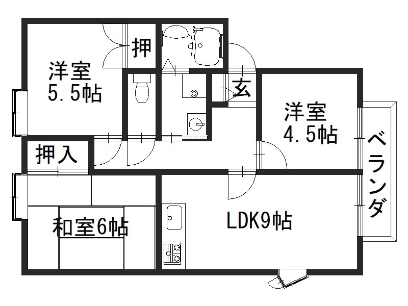 フォルテ 201号室 間取り