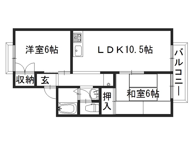 スイーツ山路 Ｂ202号室 間取り