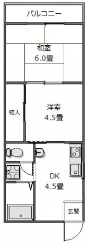 スイートム塚原 間取り